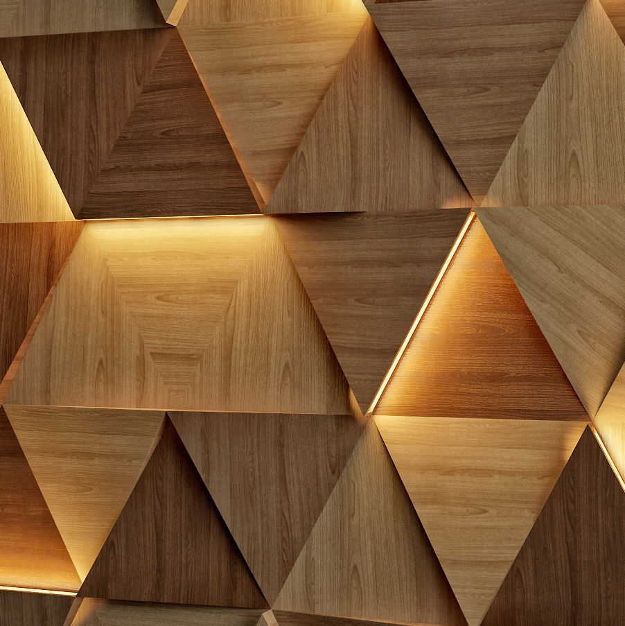 Wood 3D wall panels