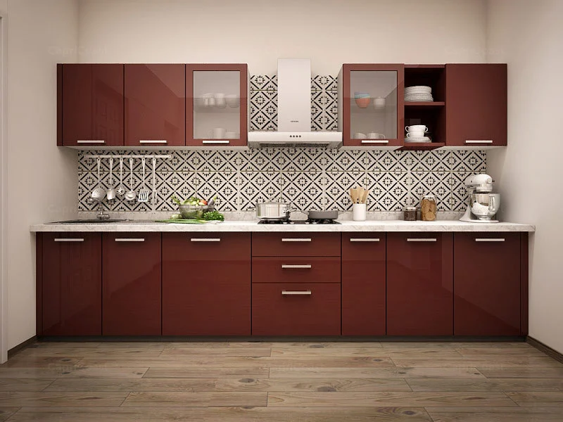 Paradiso Creamy White Modular Kitchen